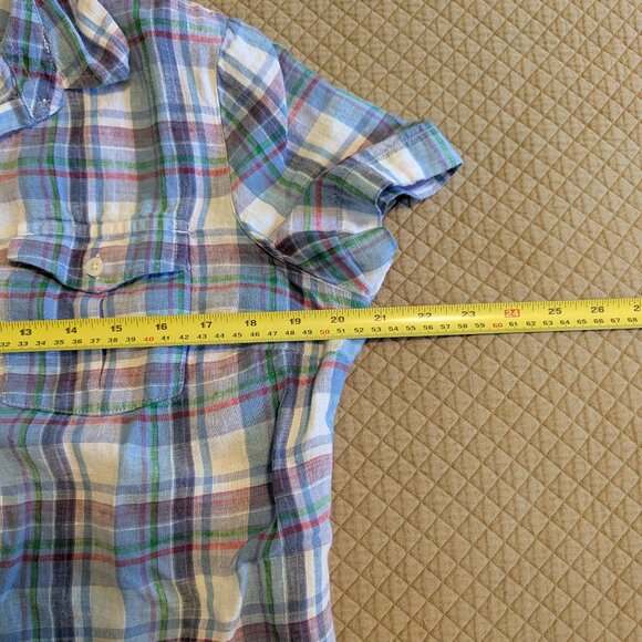 Blouse LL Bean Medium Linen Checked - Picture 2 of 8